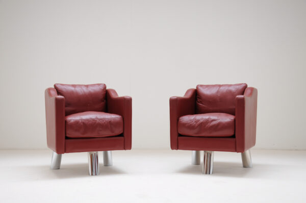 Pair of 1993 'Boxer' sculptural armchairs by Mattias Ljunggren for Kallemö